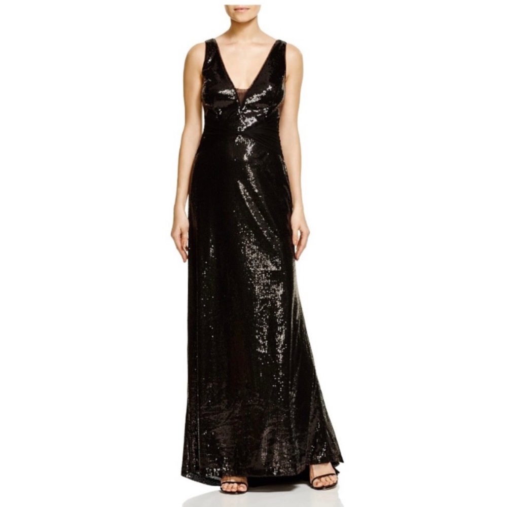 Black sequin Vera Wang Ball Gown